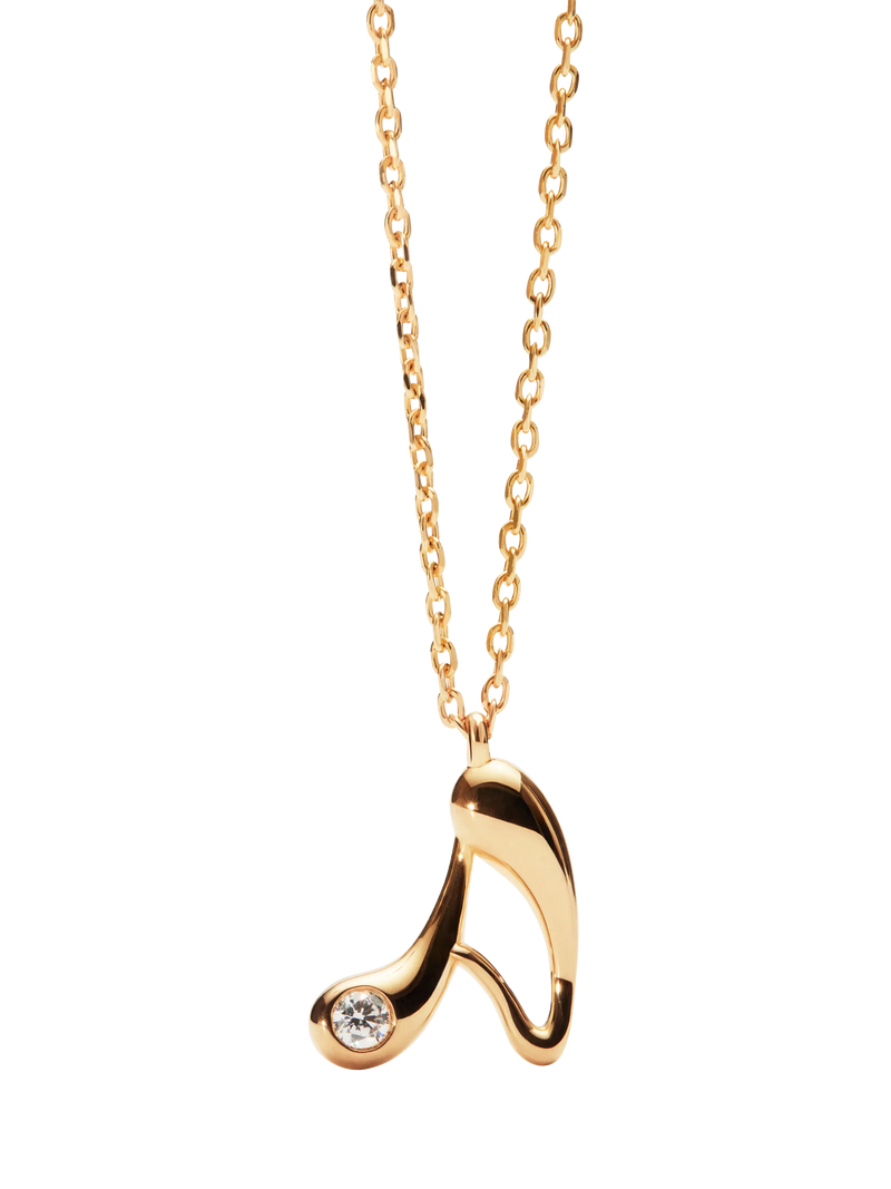 PDPAOLA gold initial pendant necklace, UK version