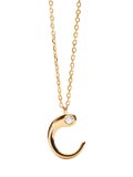 PDPAOLA Initial Pendant Necklace, Gold