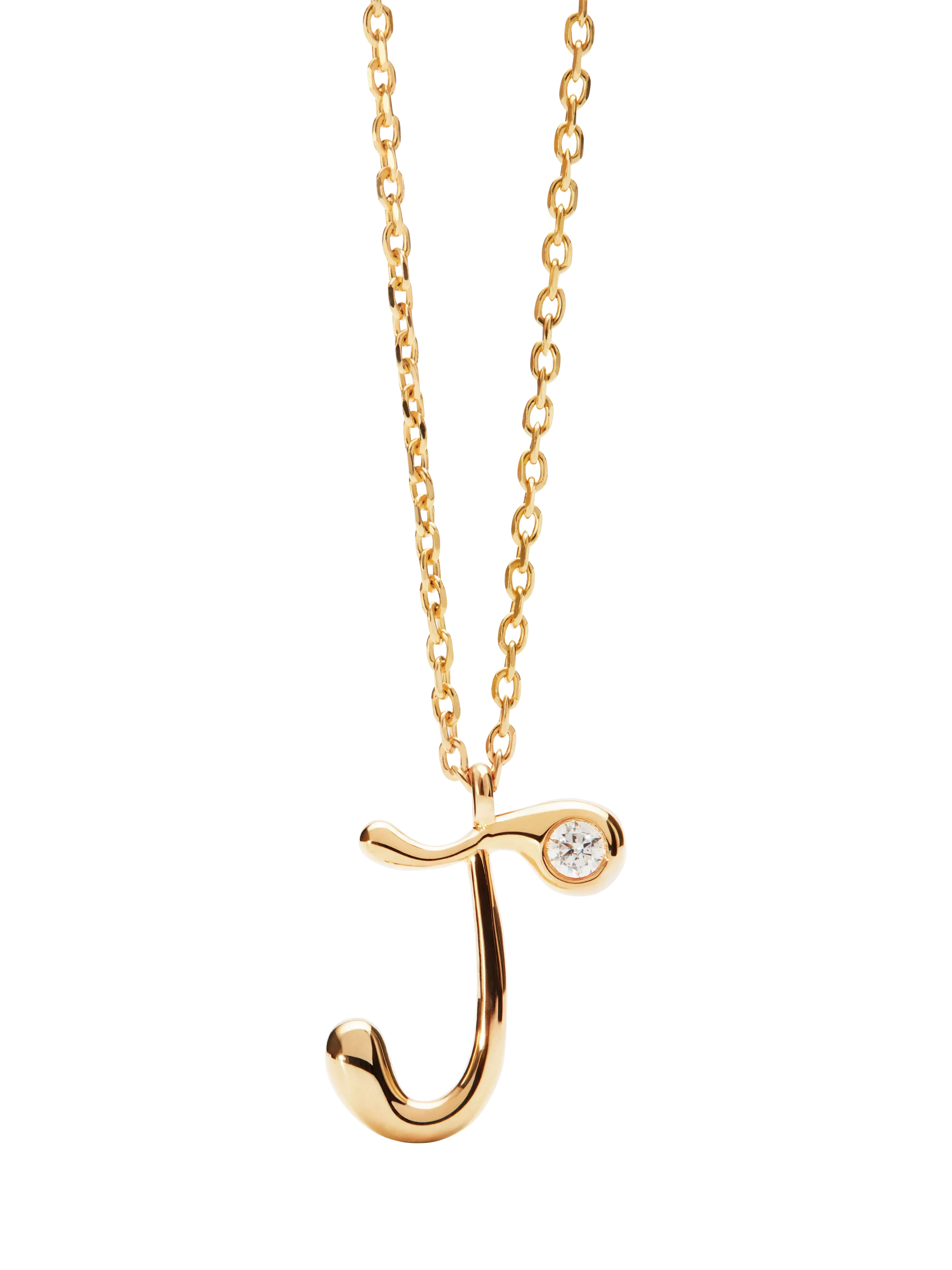 PDPAOLA Initial Pendant Necklace, Gold
