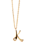 PDPAOLA Initial Pendant Necklace, Gold