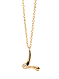 PDPAOLA Initial Pendant Necklace, Gold