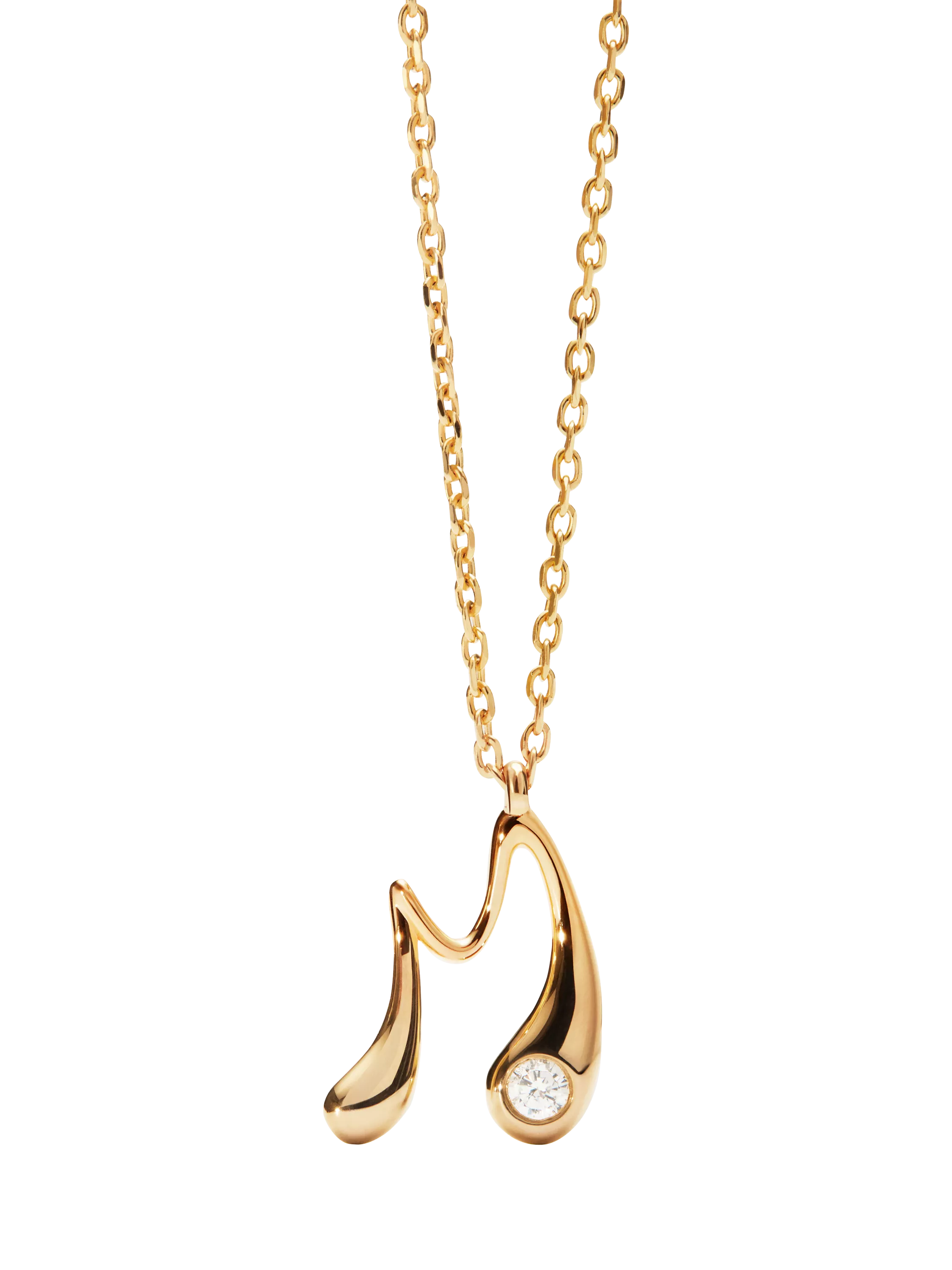 PDPAOLA Initial Pendant Necklace, Gold