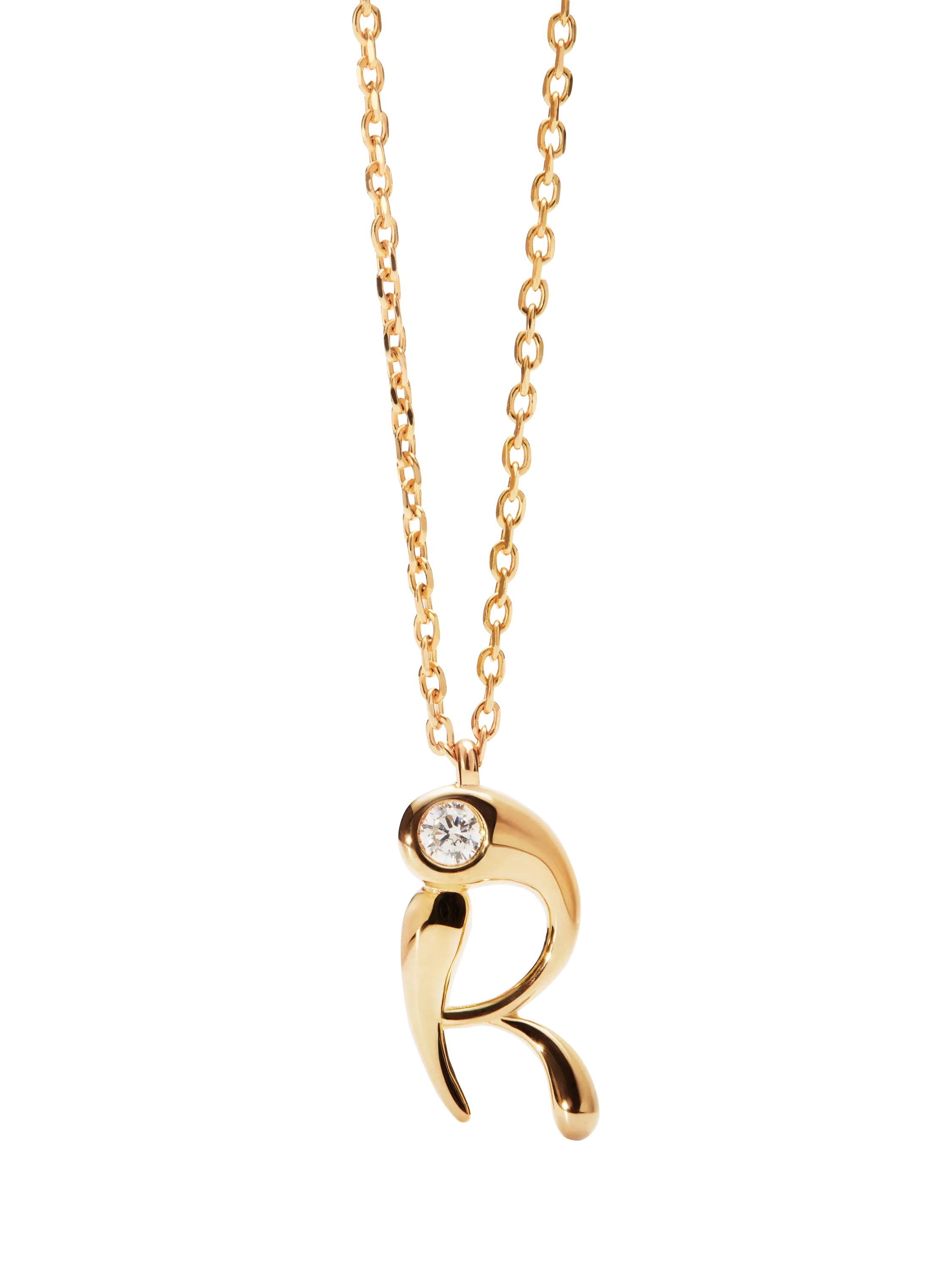 PDPAOLA Initial Pendant Necklace, Gold