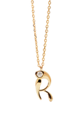 PDPAOLA Initial Pendant Necklace, Gold