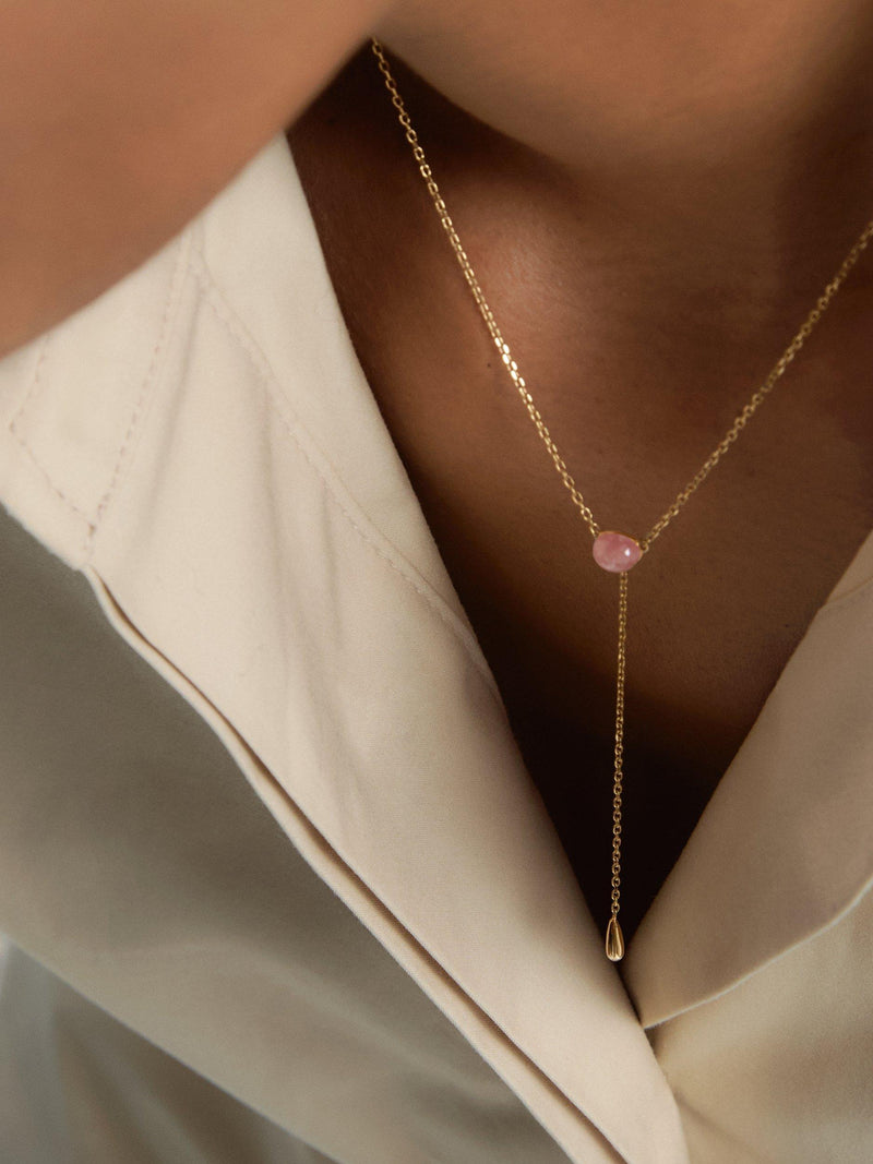 PDPAOLA gemstone chain drop necklace 50cm (British brand)