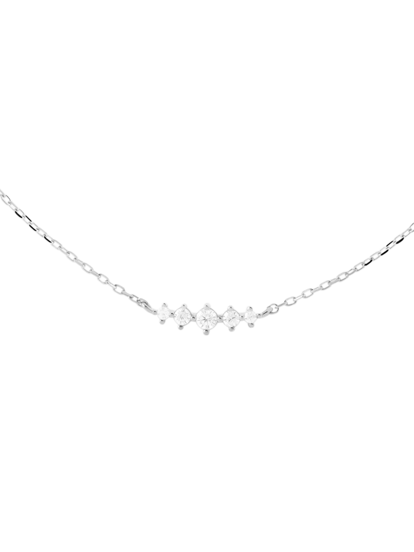 PDPAOLA Estela crystal chain necklace 47.9cm - British product
