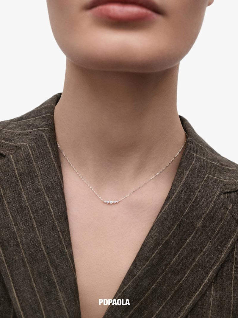 PDPAOLA Estela crystal chain necklace 47.9cm - British product