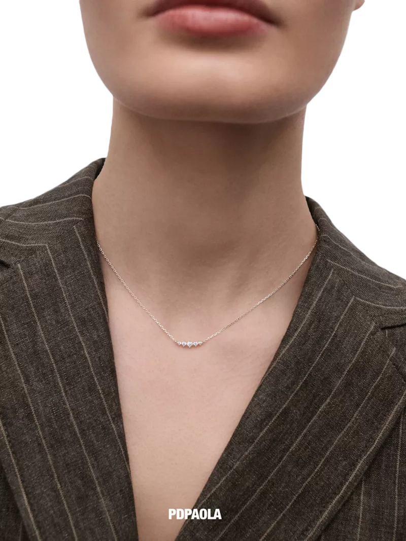 PDPAOLA Estela crystal chain necklace 47.9cm - British product