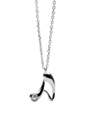 PDPAOLA initial pendant necklace rhodium - British product