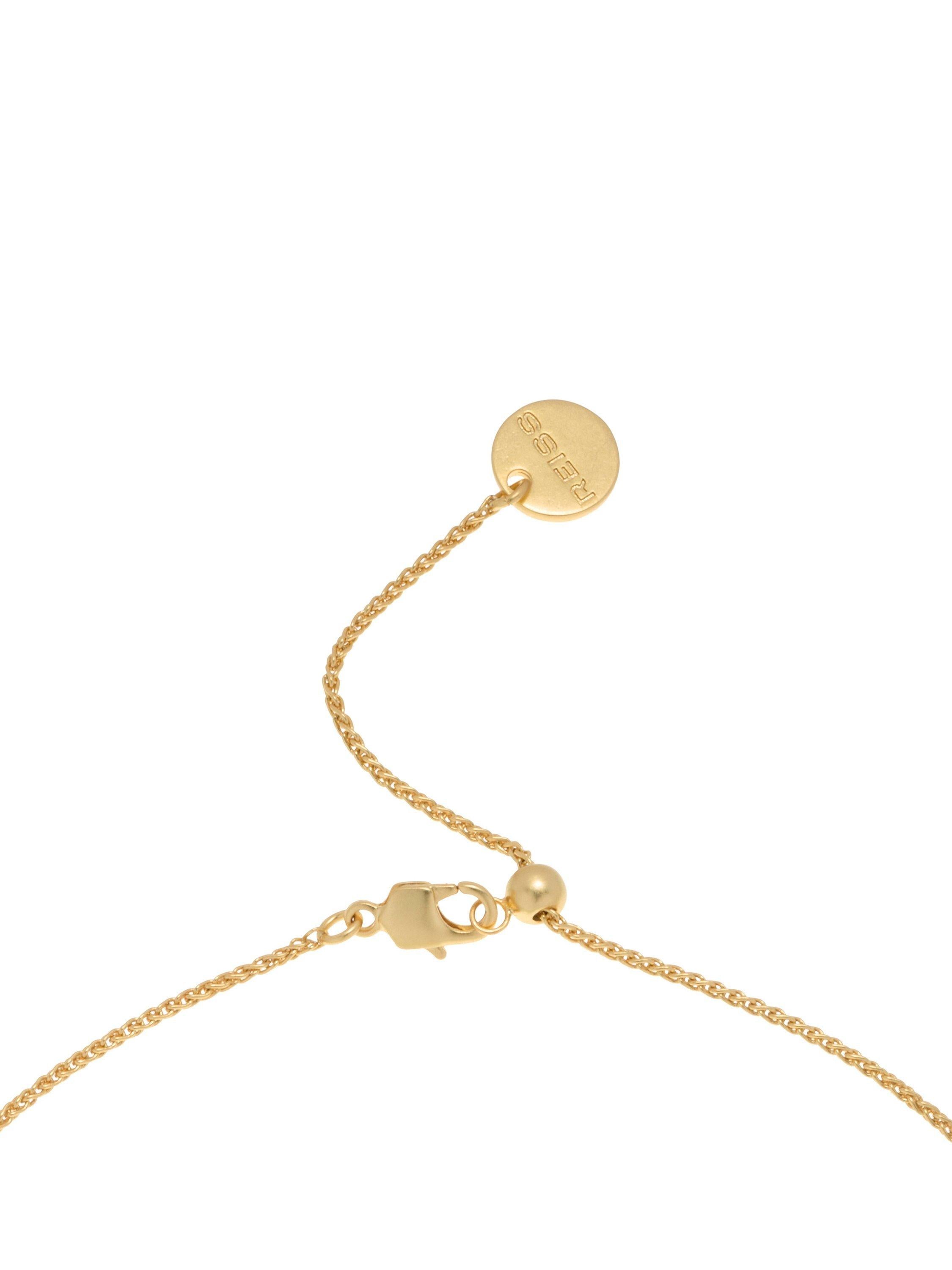 Reiss gold pendant necklace with adjustable chain (British brand)
