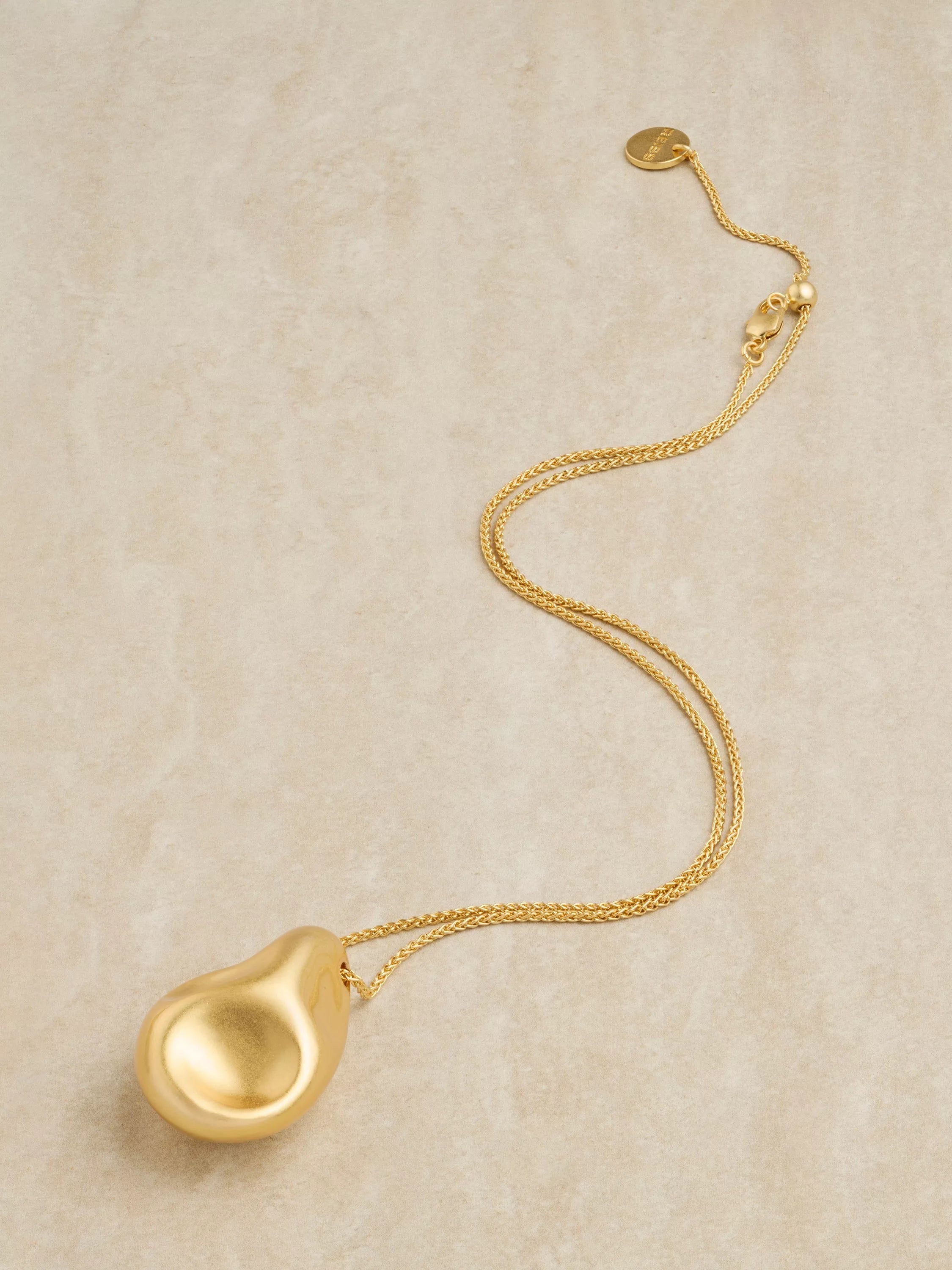 Reiss gold pendant necklace with adjustable chain (British brand)