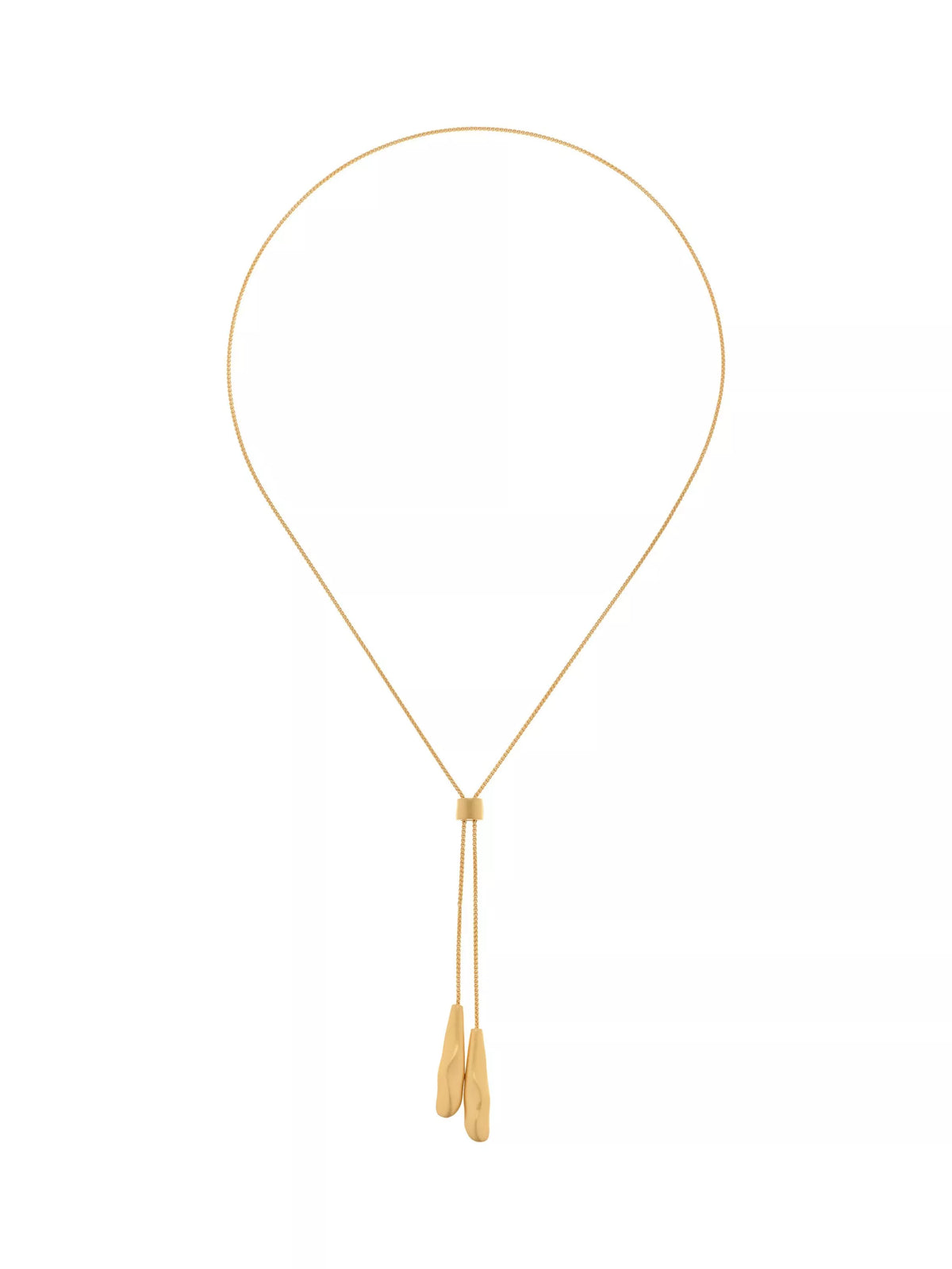 Reiss Tova Tumbled Lariat Necklace in gold, UK version