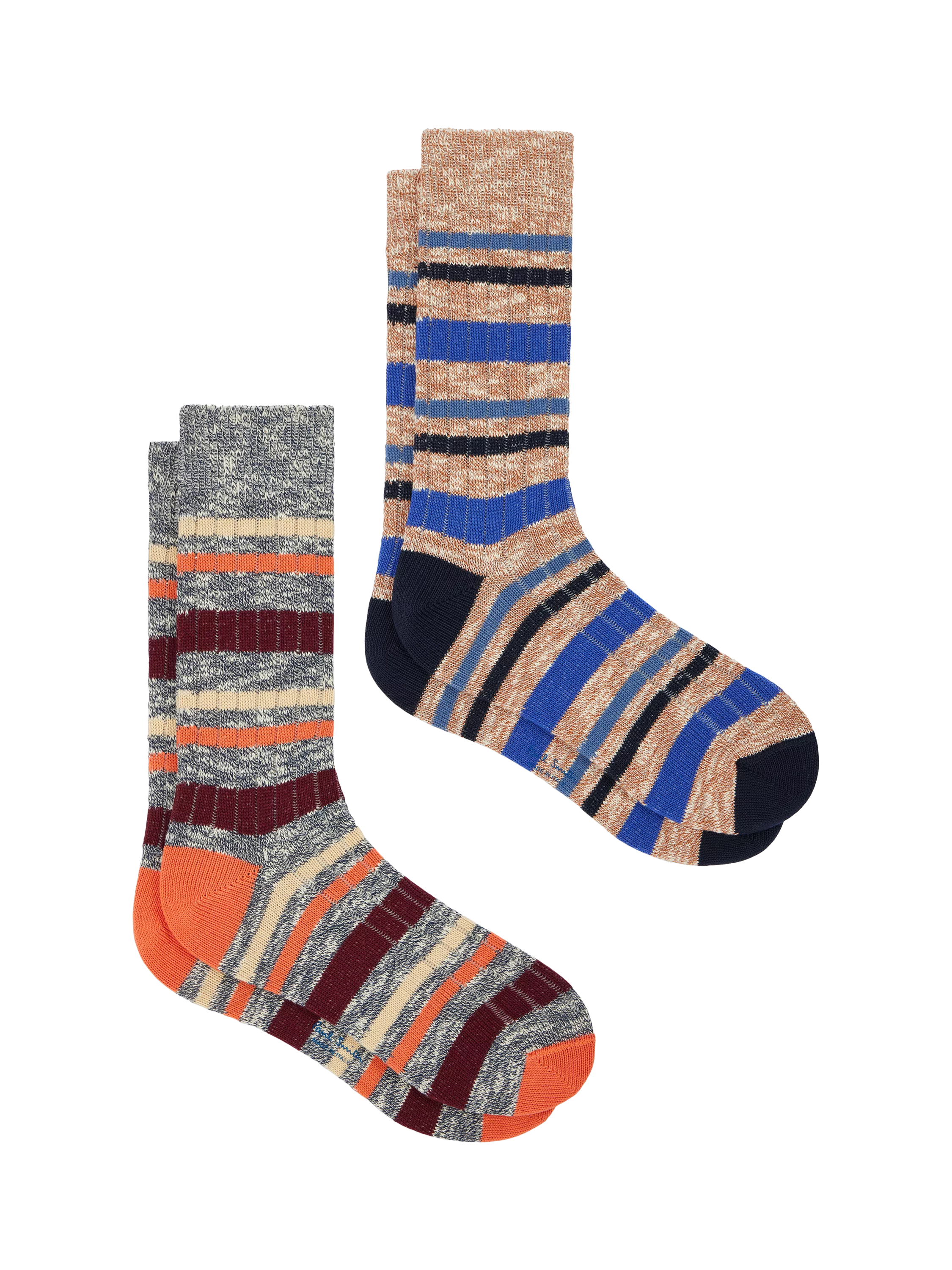 Paul Smith stripe cotton blend socks pack of 2, UK version
