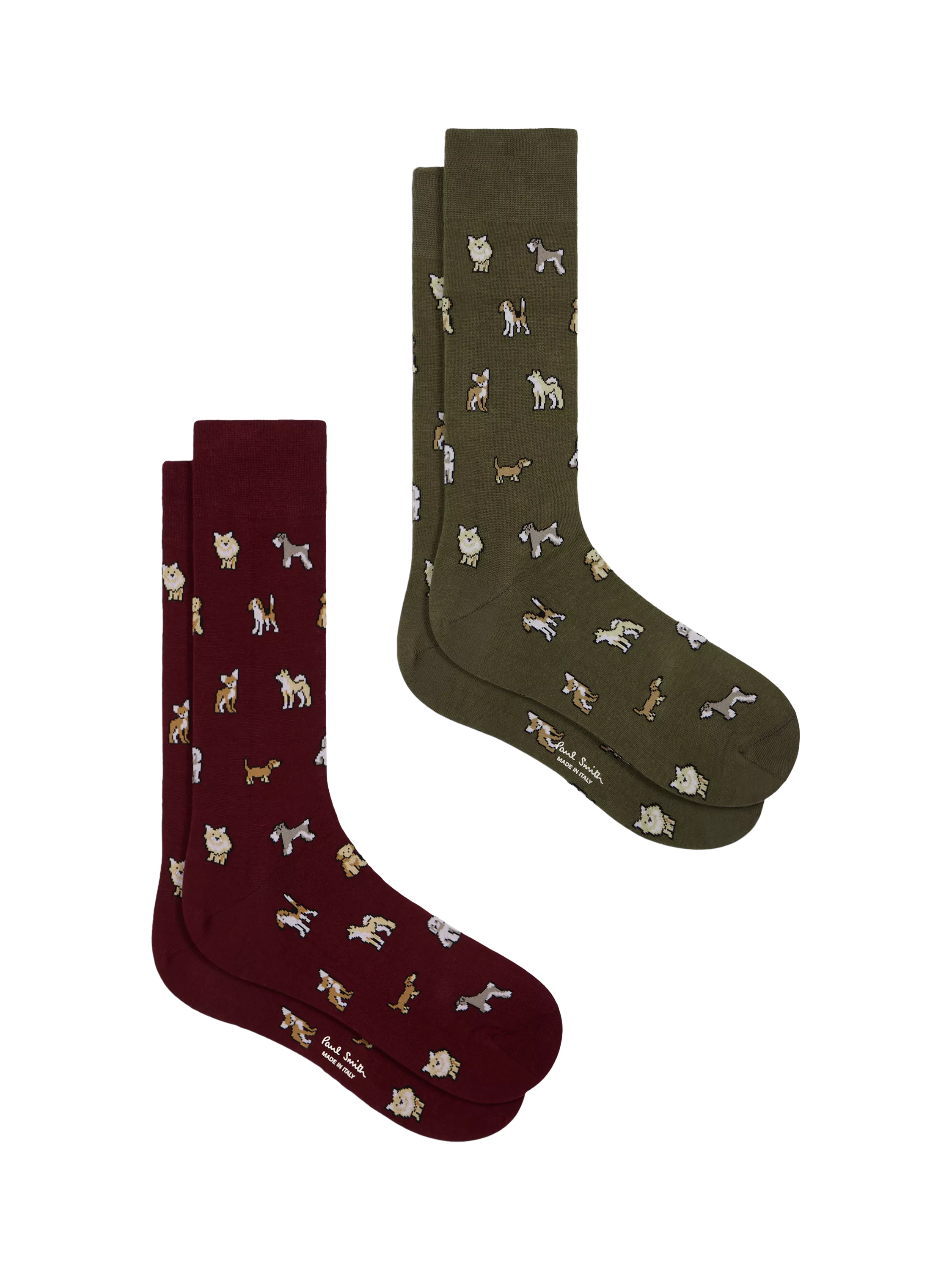 Paul Smith dog print socks pack of 2 (British brand)