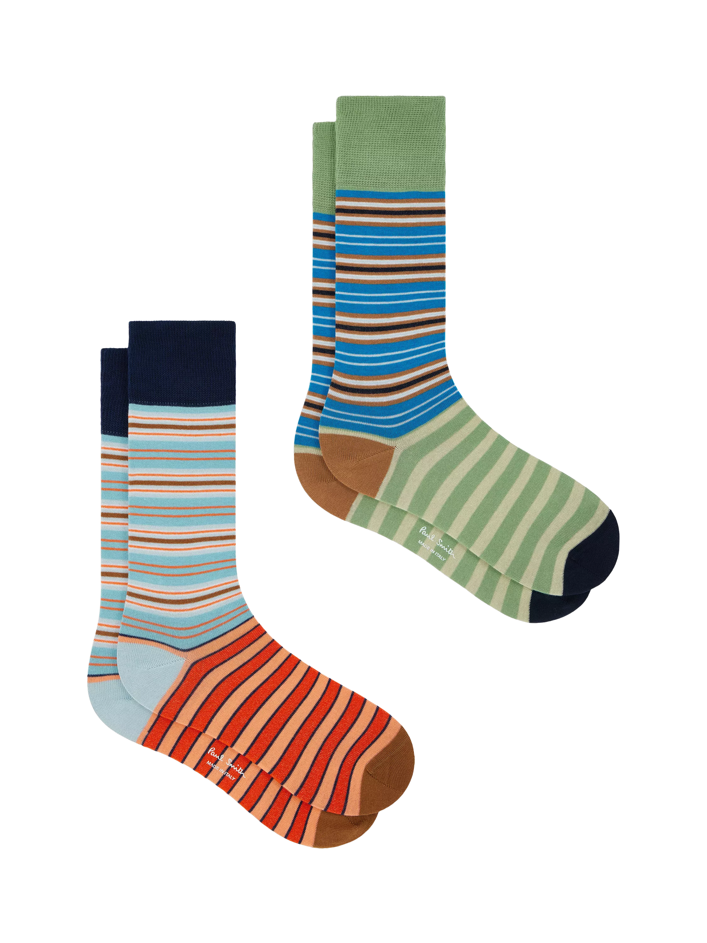 Paul Smith striped cotton blend socks pack of 2, UK version