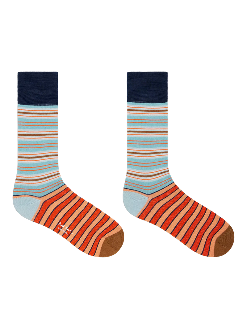 Paul Smith striped cotton blend socks pack of 2, UK version