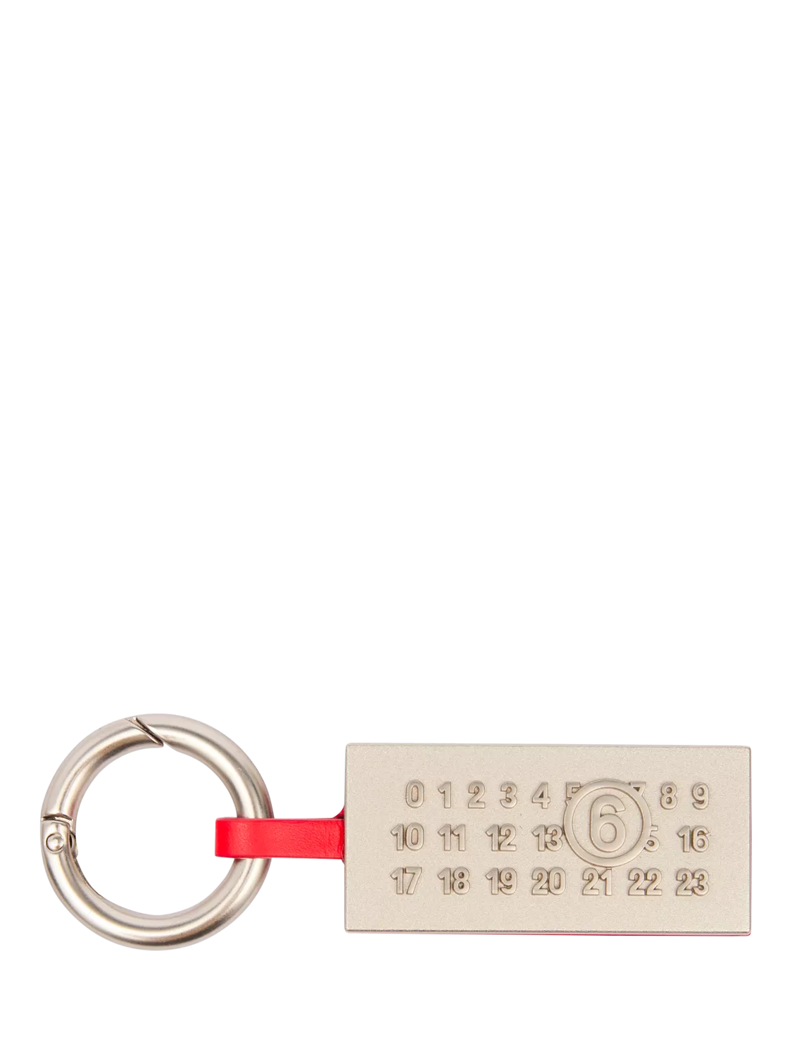 MM6 Maison Margiela numeric keyring in papaya - British product