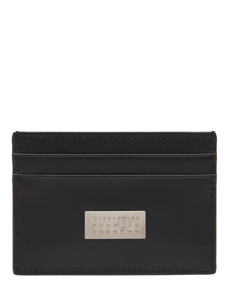 MM6 Maison Margiela black leather compact card holder, UK version