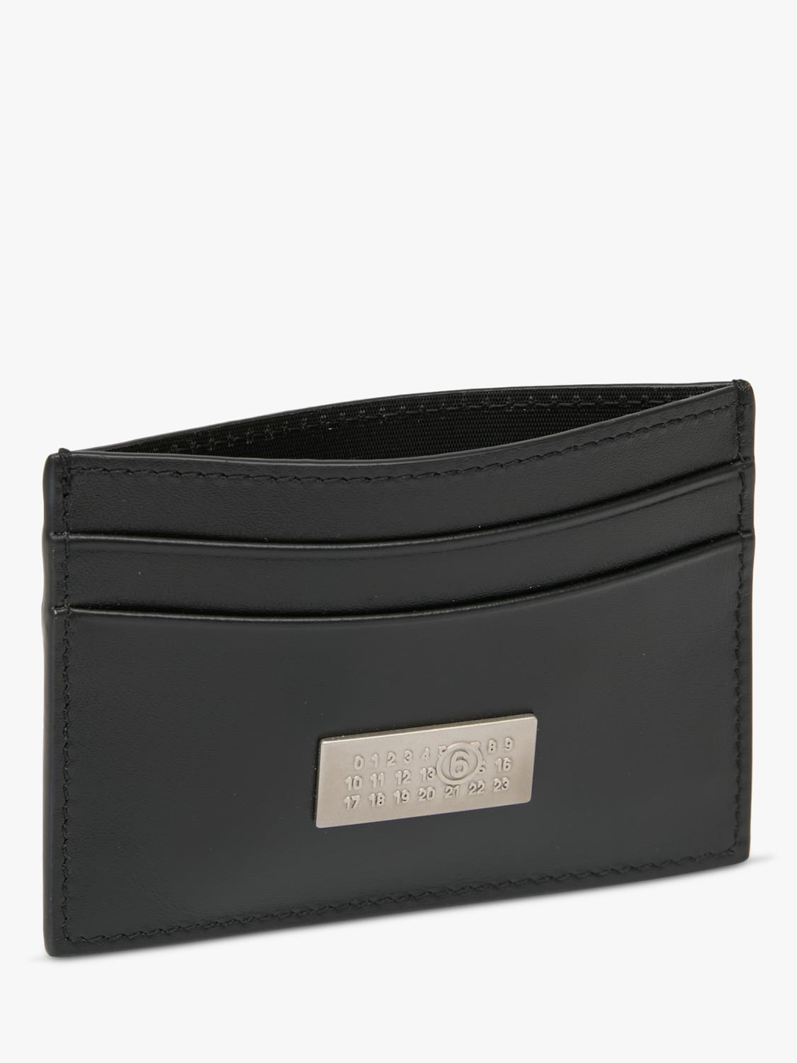 MM6 Maison Margiela black leather compact card holder, UK version