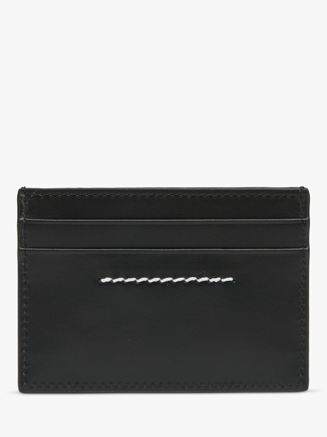 MM6 Maison Margiela black leather compact card holder, UK version