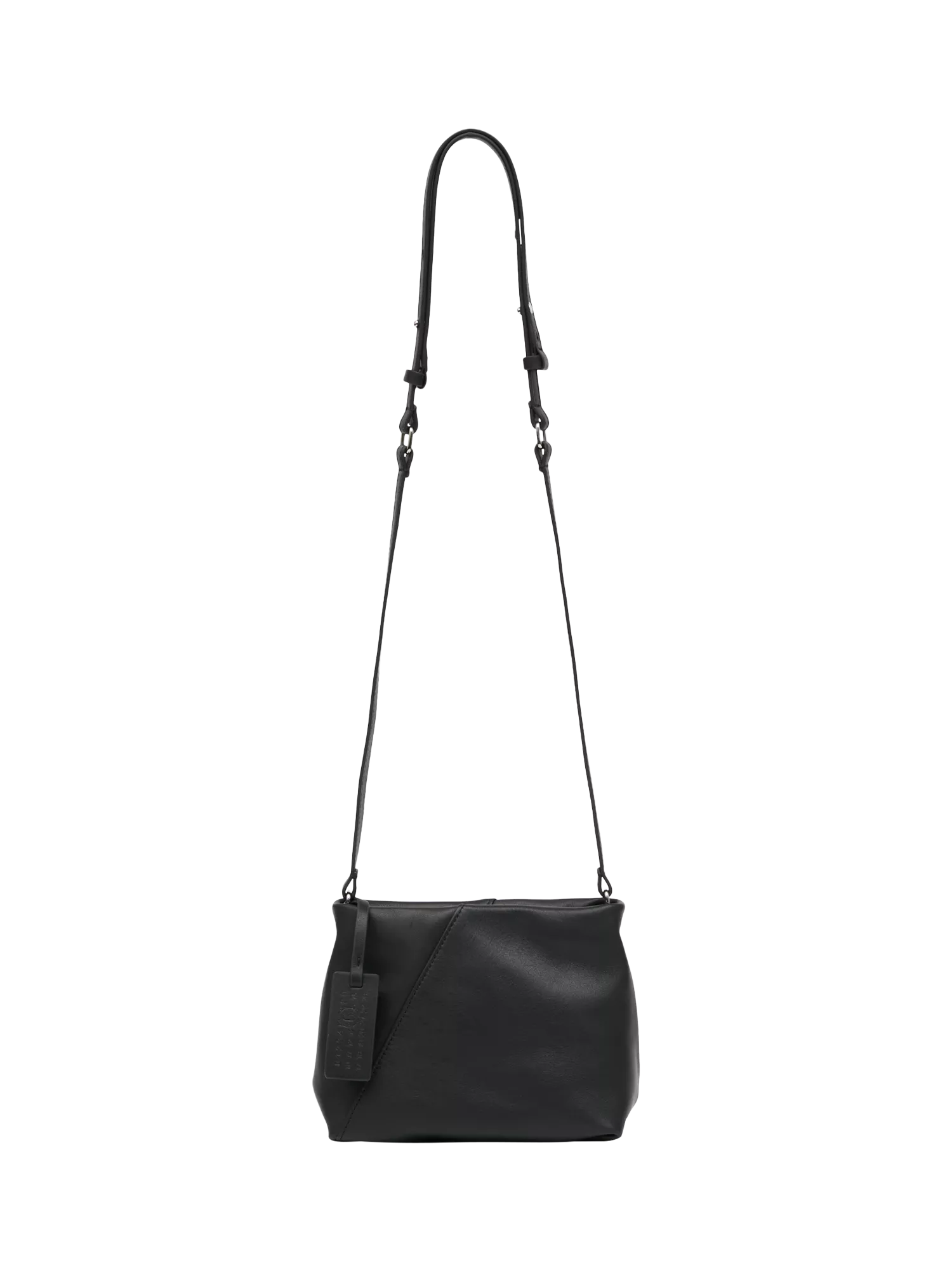 MM6 Maison Margiela black folded leather shoulder bag - British product