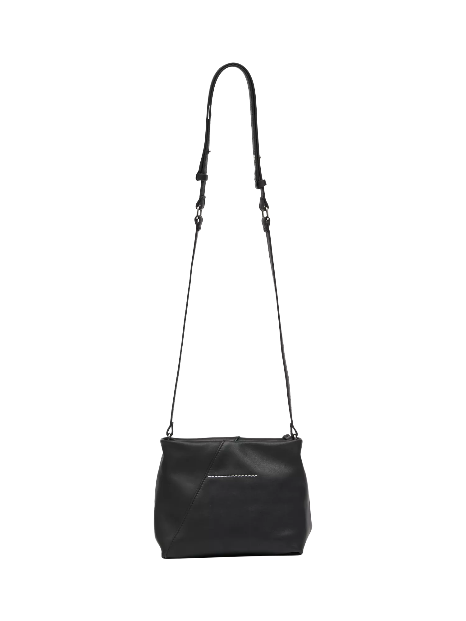 MM6 Maison Margiela black folded leather shoulder bag - British product