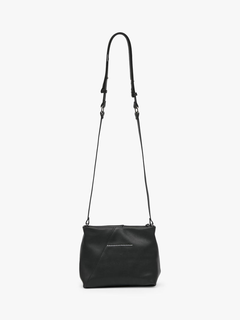 MM6 Maison Margiela black folded leather shoulder bag - British product