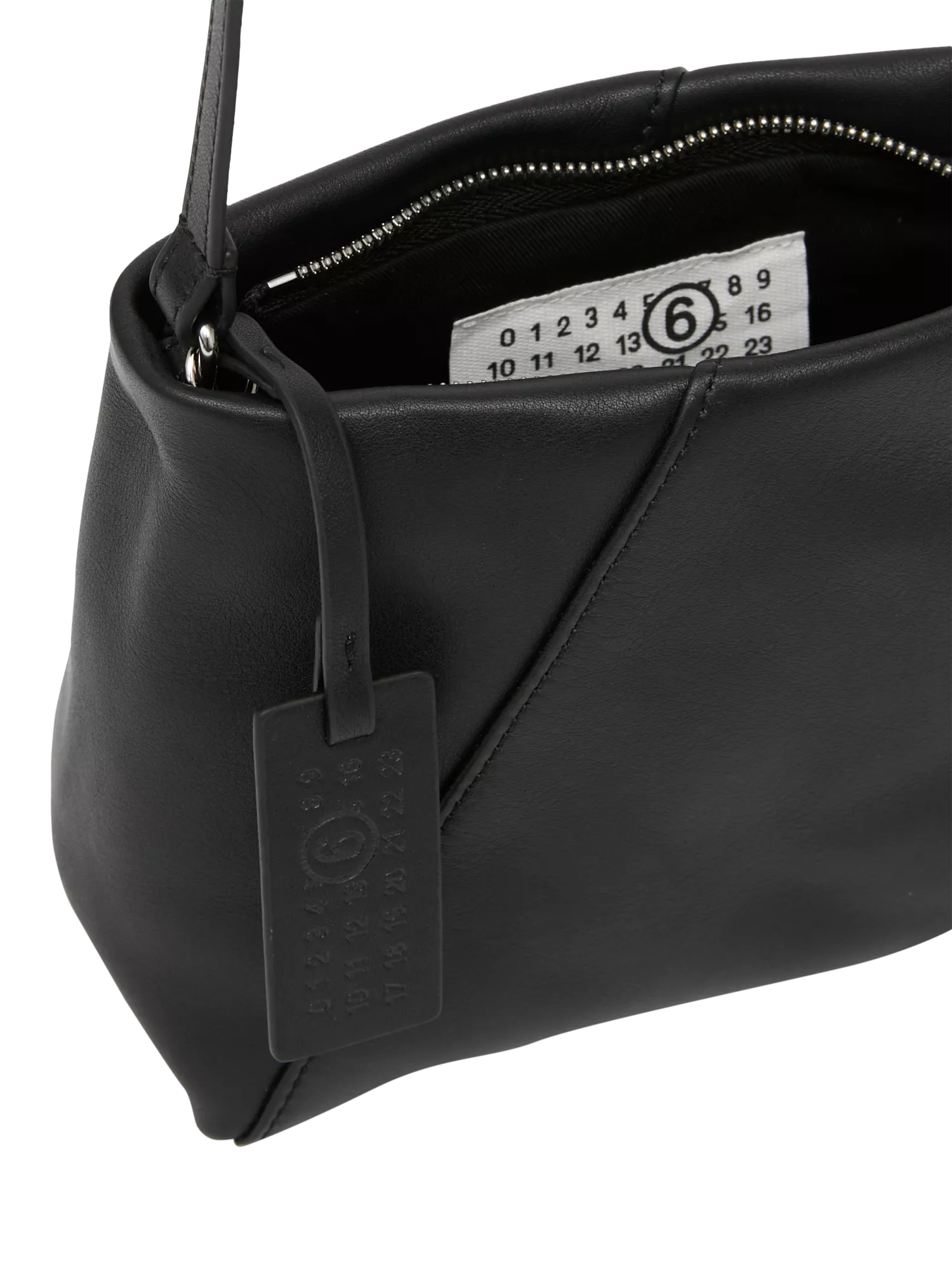 MM6 Maison Margiela black folded leather shoulder bag - British product