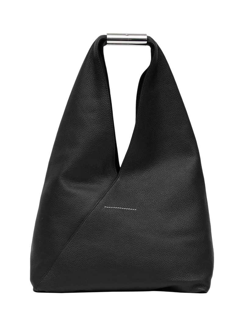 MM6 Maison Margiela black leather shoulder bag with Japanese design - British product