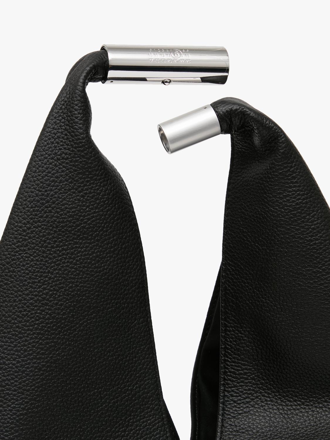 MM6 Maison Margiela black leather shoulder bag with Japanese design - British product