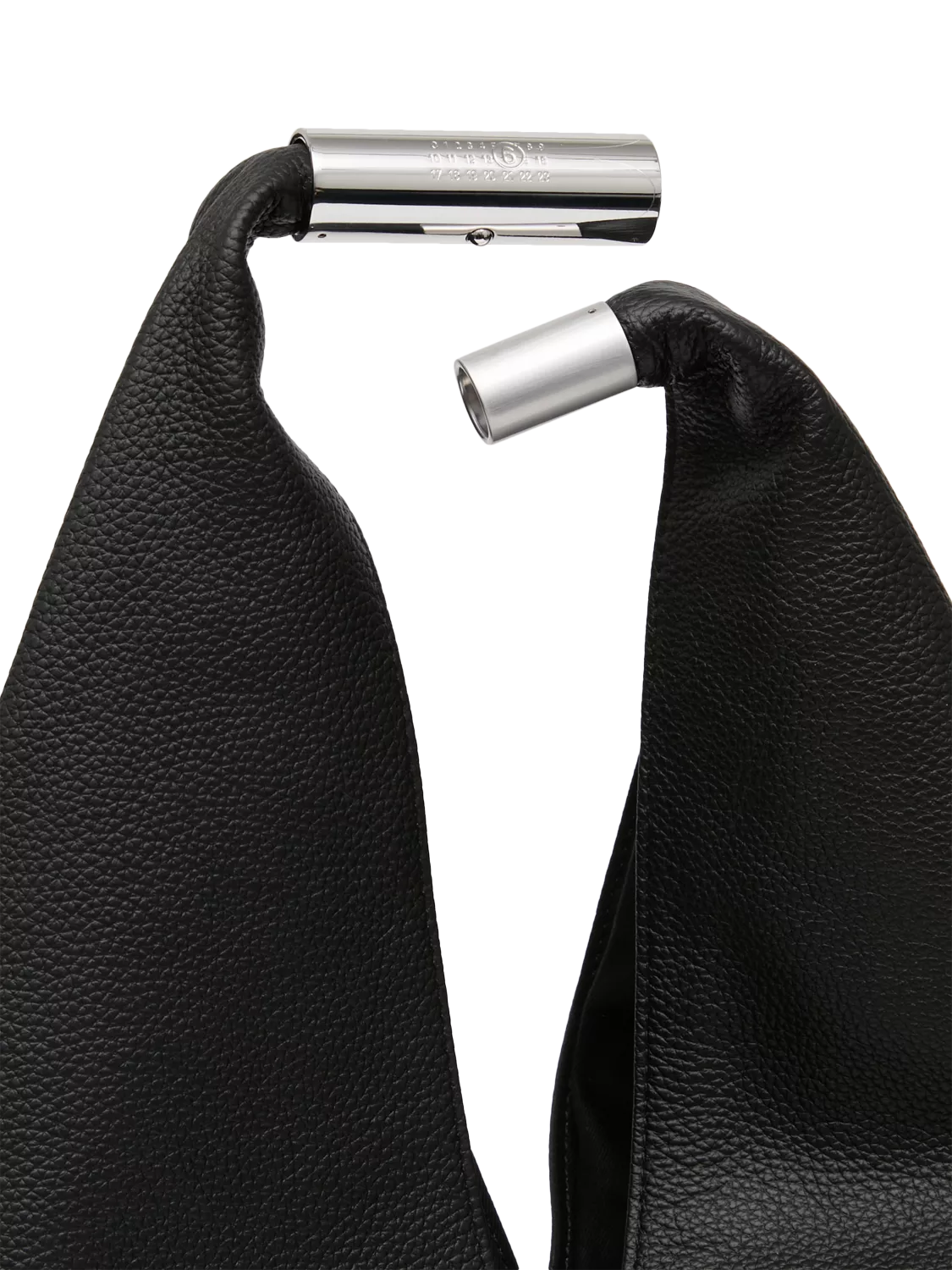 MM6 Maison Margiela black leather shoulder bag with Japanese design - British product