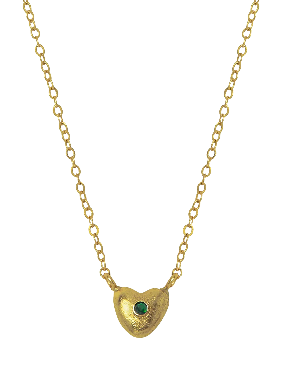Ottoman Hands heart pendant necklace gold cubic zirconia, imported from the UK