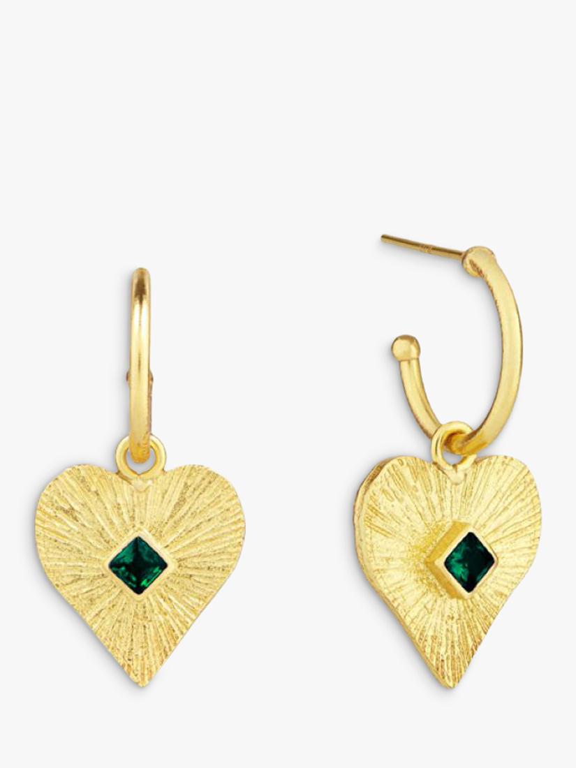 Ottoman Hands heart drop earrings 3.1cm - British product
