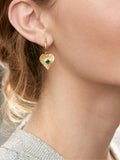 Ottoman Hands heart drop earrings 3.1cm - British product