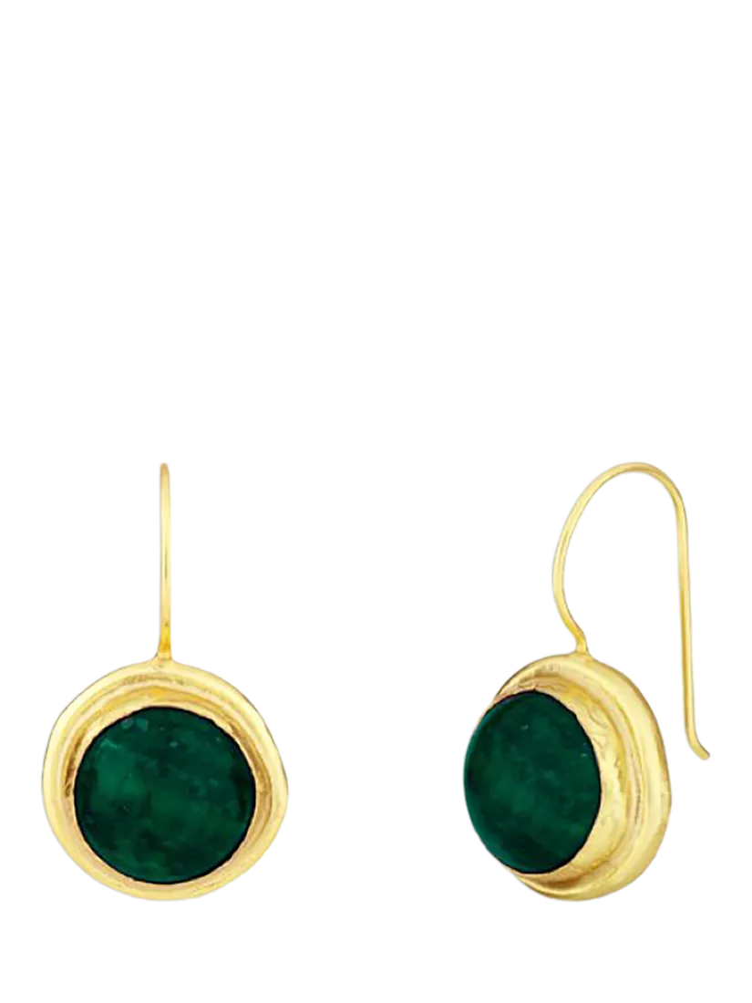 Ottoman Hands Noa Ruby Drop Earrings Gold