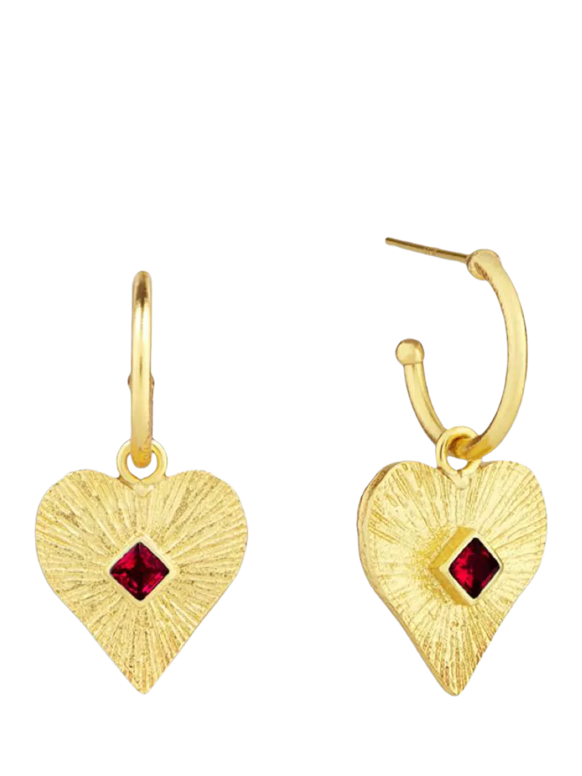 Ottoman Hands heart drop earrings 3.1cm - British product