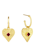 Ottoman Hands heart drop earrings 3.1cm - British product