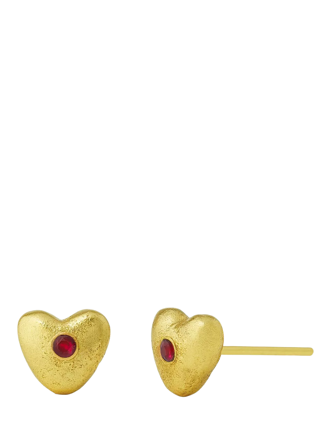 Ottoman Hands heart stud earrings cubic zirconia gold, UK version