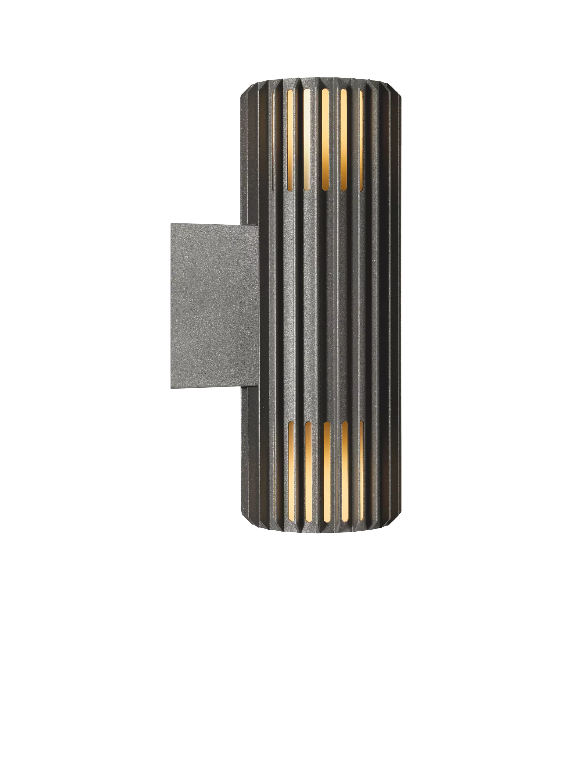 Nordlux Aludra ribbed outdoor wall light anthracite 33.7cm, UK version