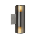 Nordlux Aludra ribbed outdoor wall light anthracite 33.7cm, UK version