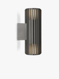 Nordlux Aludra ribbed outdoor wall light anthracite 33.7cm, UK version