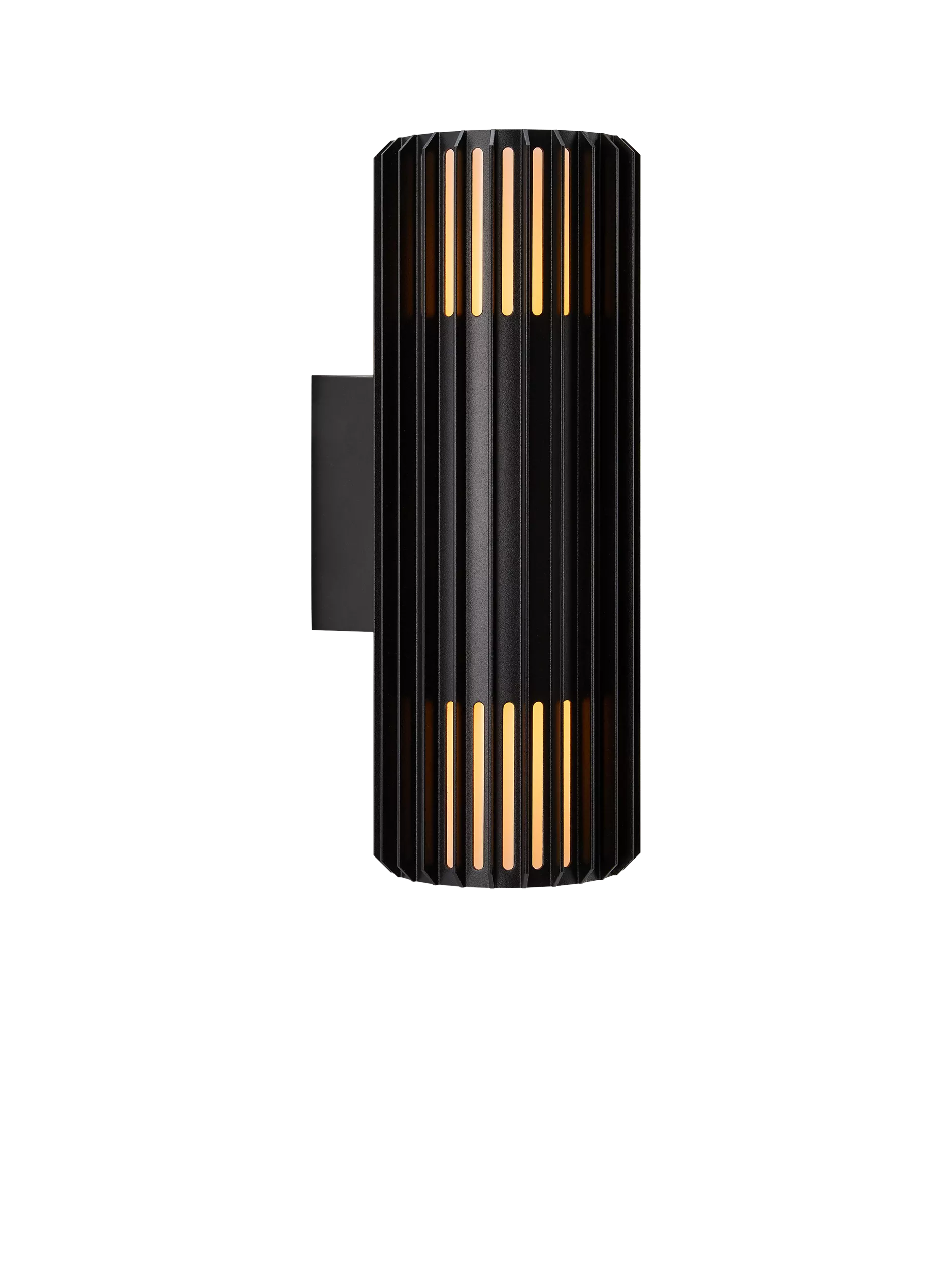 Nordlux Aludra ribbed outdoor wall light black - British product