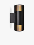 Nordlux Aludra ribbed outdoor wall light black - British product