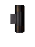 Nordlux Aludra ribbed outdoor wall light black - British product