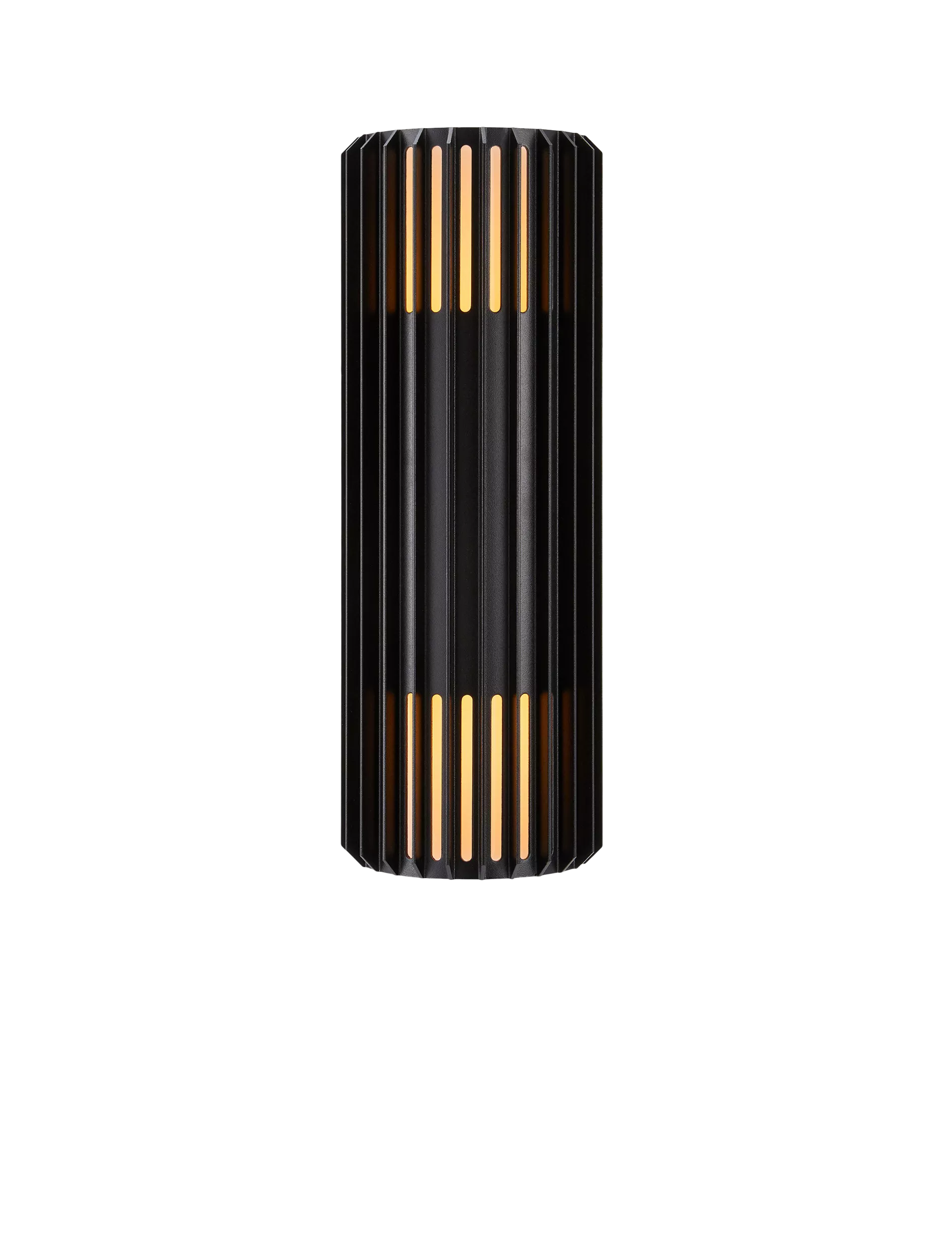 Nordlux Aludra ribbed outdoor wall light black - British product