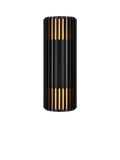 Nordlux Aludra ribbed outdoor wall light black - British product