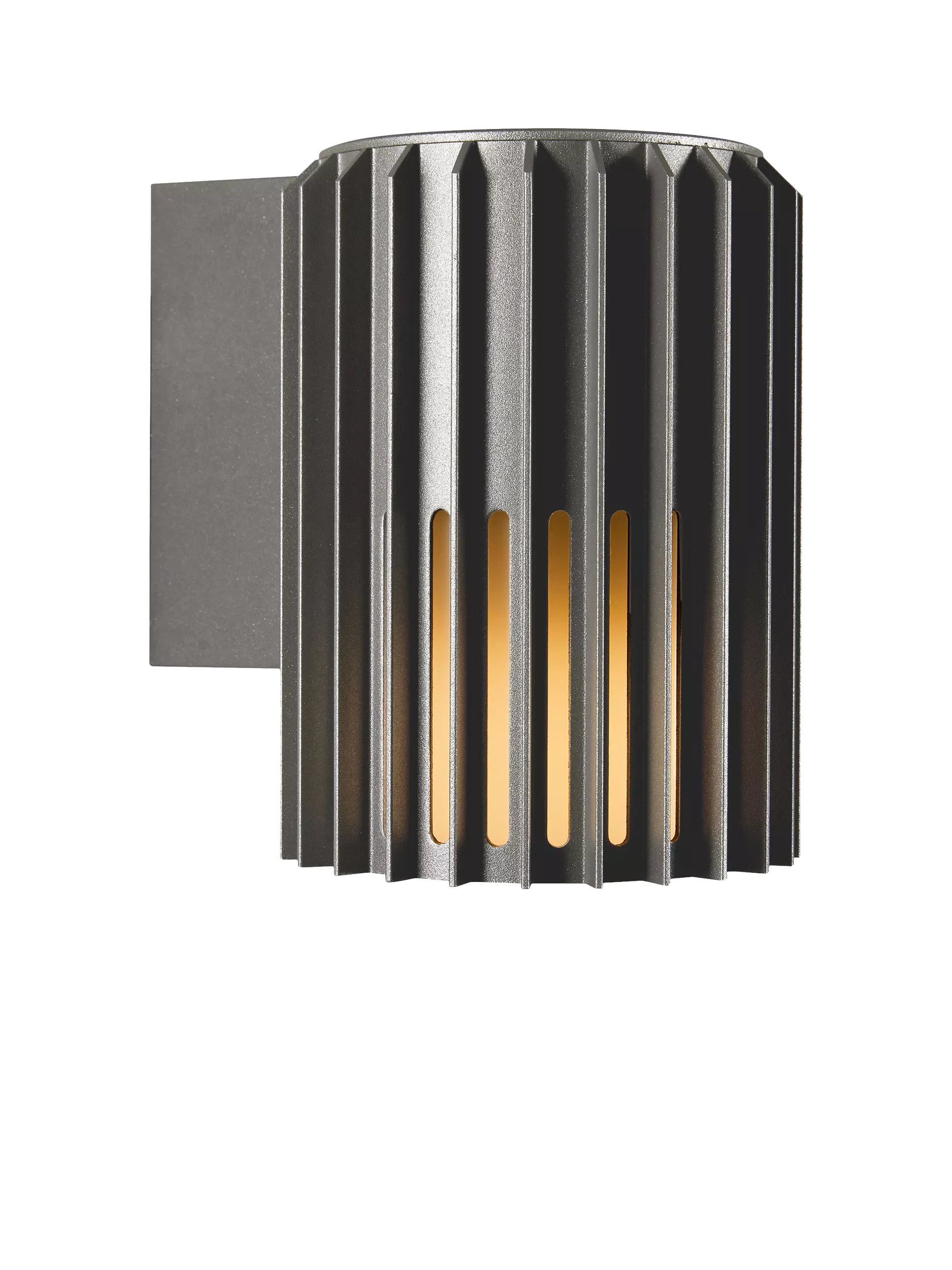 Nordlux Aludra Ribbed Outdoor Wall Light, Anthracite