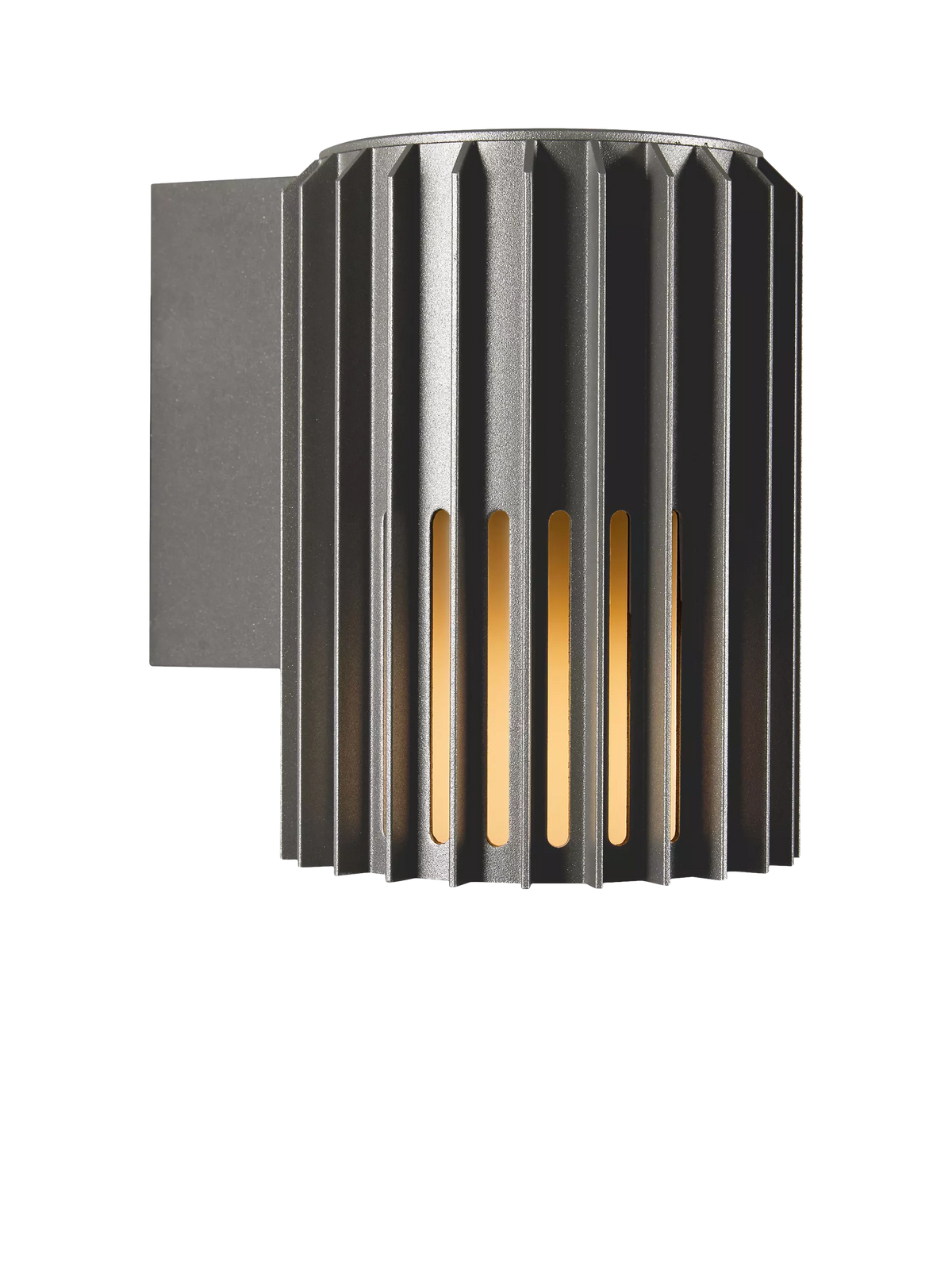Nordlux Aludra Ribbed Outdoor Wall Light, Anthracite