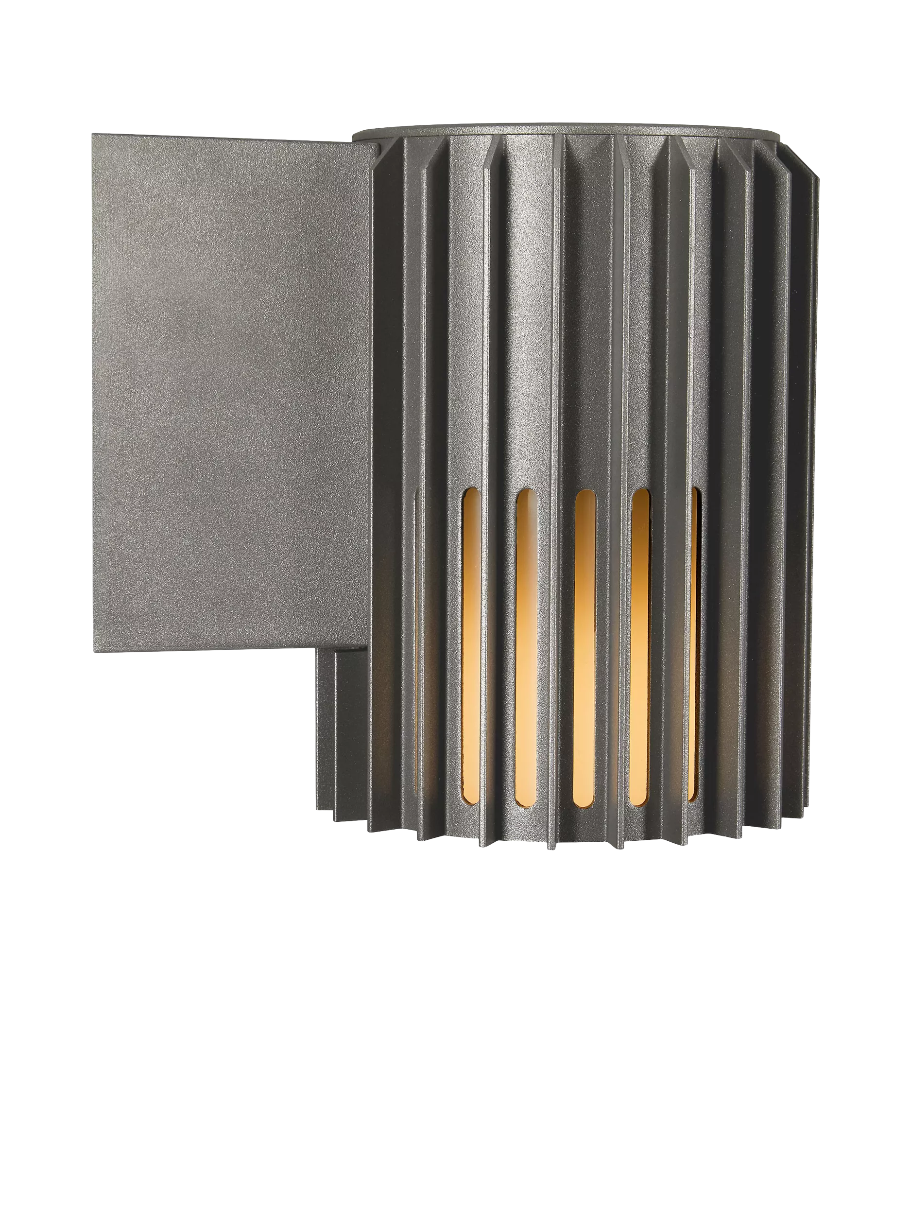 Nordlux Aludra ribbed wall light anthracite, UK version