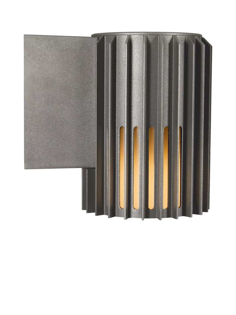 Nordlux Aludra ribbed wall light anthracite, UK version